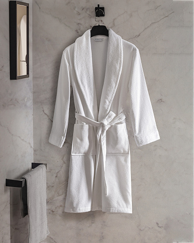 Халат унисекс Riz Hotel Collection S-M р. - белый.