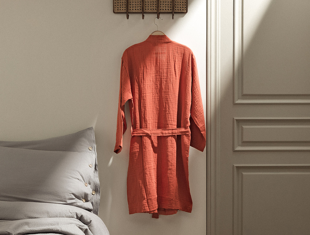 Банный унисекс халат Zoe L-XL, хлопок