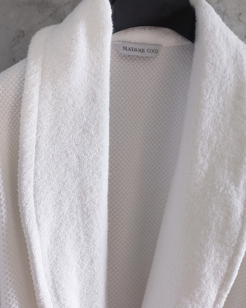 Халат унисекс Riz Hotel Collection S-M р. - белый.