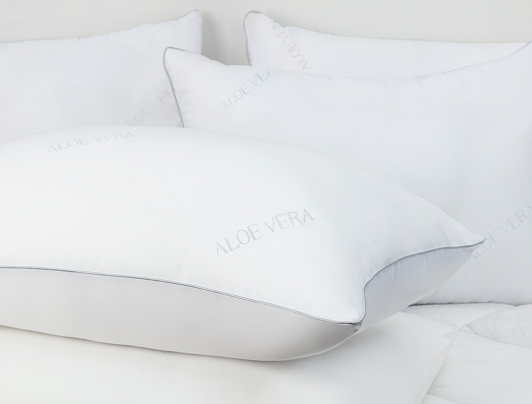 Подушка Aloe Vera с антибактериальными свойствами 50x70 см. - микрофибра, нановолокно
