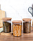 Изображение товара Контейнеры для хранения Yuviera Wooden Lid из 3 шт., 900 мл. - дерево, пластик