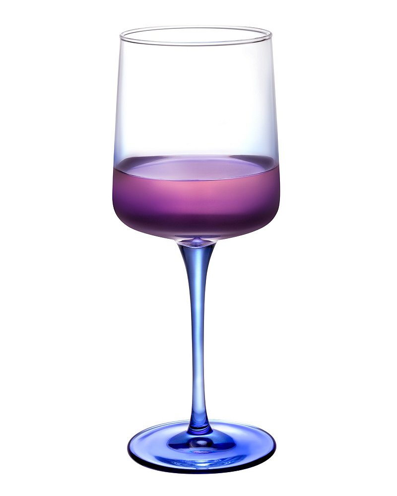 Набор из 4 стеклянных бокалов для вина Musette 320мл - синий